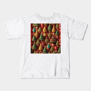 Christmas Trees , 3D PUFFY  Effect Kids T-Shirt